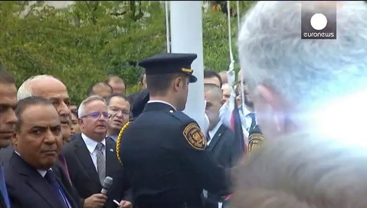 Erstmals Palästinenserflagge vor UN-Gebäude aufgezogen