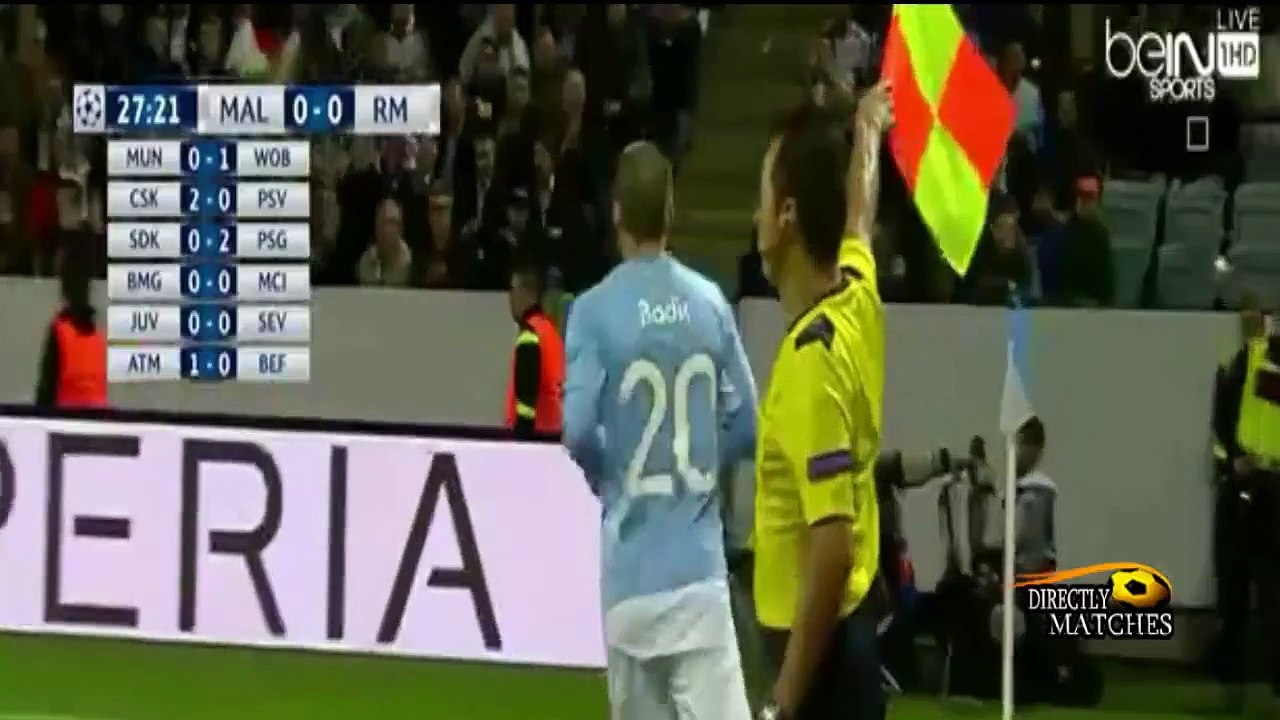 اهداف مباراة ريال مدريد ومالمو 2-0 -عصام الشوالي