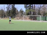girl shows off incredible soccer skills