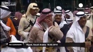 Prince Charles takes part in traditional Saudi sword dance