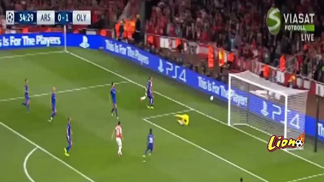 Arsenal vs Olympiakos 2-3 Theo Walcott Goal 2015