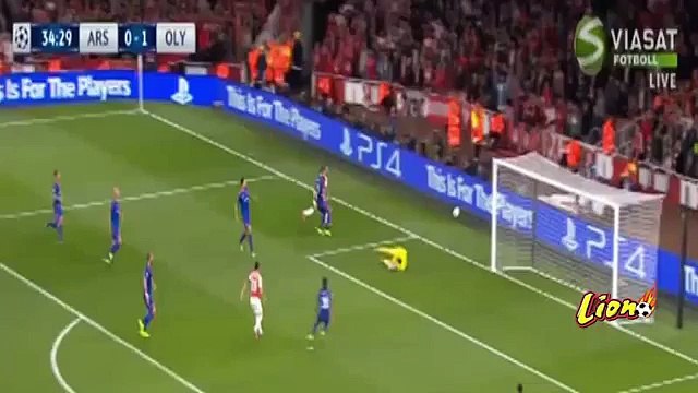Arsenal vs Olympiakos 2-3 Theo Walcott Goal 2015