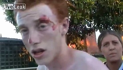 Crazy police footage of arrested drugged up teenage killer