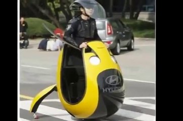 Hyundai 2013 E4U Egg car - The amazing one person , without wheels