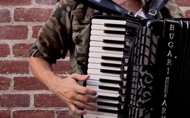 Musician Loves to Play Hip Hop on the Accordion