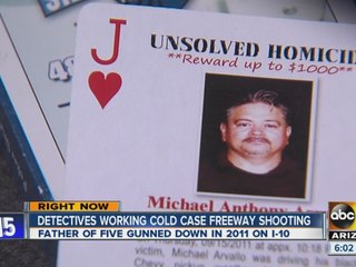 Detectives working cold case freeway shooting