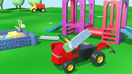 A la Plaine de Jeux׃ Une Niveleuse. Dessin animé pour les enfants