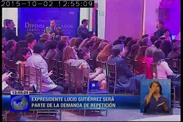 Presidente Correa: "Lucio Gutiérrez debe estar en la demanda de repetición"
