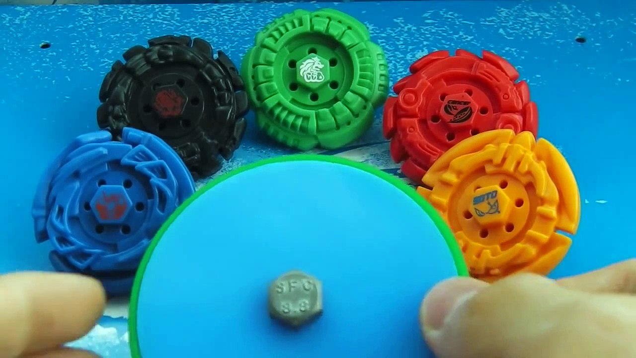 Beyblade Battle! Ultimate Nemesis vs 5 MINI HAND SPIN BEYBLADES - PLASTIC BEYBLADES!