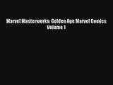 Read Marvel Masterworks: Golden Age Marvel Comics Volume 1 Ebook Download