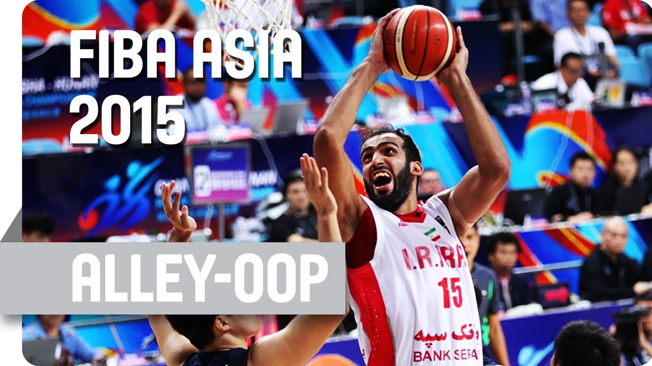 Mashayekhi Hangs it up for Ehadadi for the Alley-Oop!  - 2015 FIBA Asia Championship