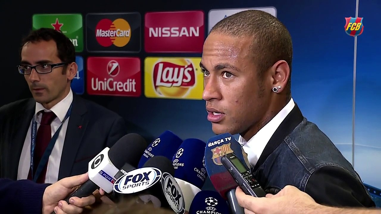Neymar and Sandro on victory against Bayer Leverkusen HD