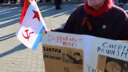 Митинг в Севастополе  'Бандеровцев, хунту долой!'