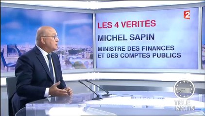 Les 4 Vérités-Michel Sapin : " Nous avons rendu 5 milliards d'euros d'impôts aux Français"