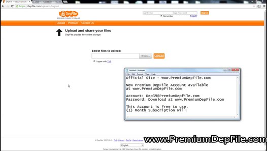 Premium DepFile Account Active Free to use UPDATED