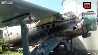 LiveLeak.com - Antonov An-2 crop duster crashed into church