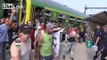 Refugees refusing Food and Water by the Police and throw it away at railway station Bicske in Hungary