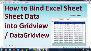 How to Bind Excel file data into gridview in asp.net