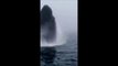 Une baleine fait un saut impressionnant tout près de touristes en bateau