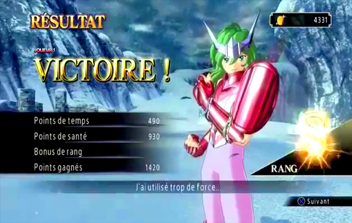 Saint Seiya Soldiers Soul gameplay -  Asgard Shun versus Mime