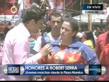 Oficialistas se concentran para marchar hasta la AN en honor a Robert Serra