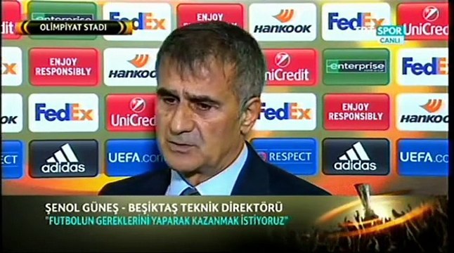 Şenol Güneş: Kazanmak istiyoruz