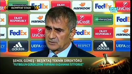 Şenol Güneş: "Kazanmak istiyoruz"