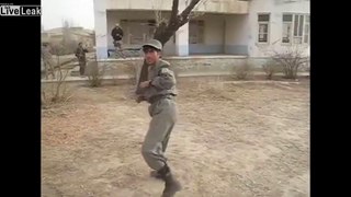 Afghan soldier showing his skills