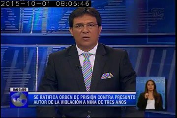 Se ratifica orden de prisión contra presunto autor de la violación a niña de tres años