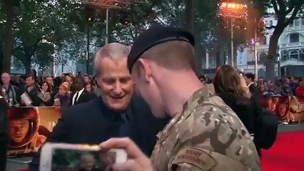 Soldiers Blag Their Way Into The Martian European Premiere To Win A Bet With American Troops