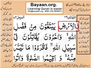 Surrah 073_020C AL-Muzamil Very Simple Listen, look & learn word by word urdu translation of Quran in the easiest possib