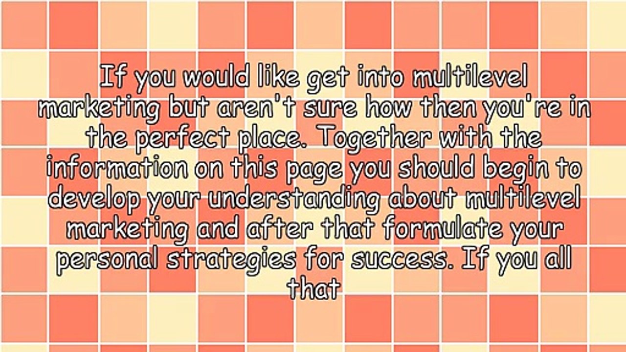 Some Strategies To Maximize Profits In Multi-Level Marketing
