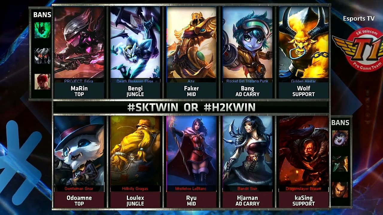 SKT vs H2K | League of Legends World Championship 2015 Group C | SKT T1 vs H2k Gaming