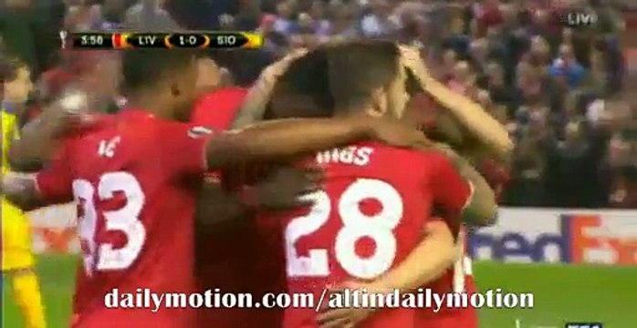 Adam Lallana Fantastic Volley Goal - Liverpool 1 - 0 Sion - Europe League 01.10.2015 Hd