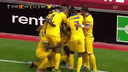 Ebenezer Assifuah goal Liverpool 1-1 FC Sion 01/10/2015