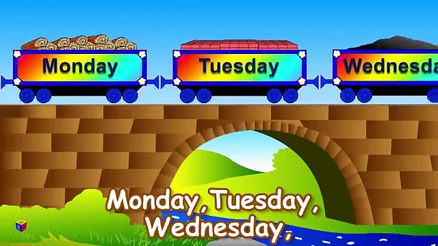 Days of the week song for kids. Educational cartoon about Choo-Choo train for children