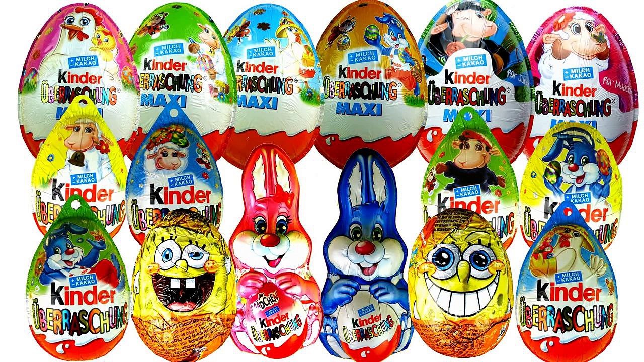 3 Maxi Monster Kinder Surprise Eggs Unboxing