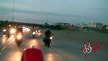 Stunt Bike Riders TOUCH FEET In WHEELIE On Highway Motorcycle STUNTS + TRICKS Street Bike