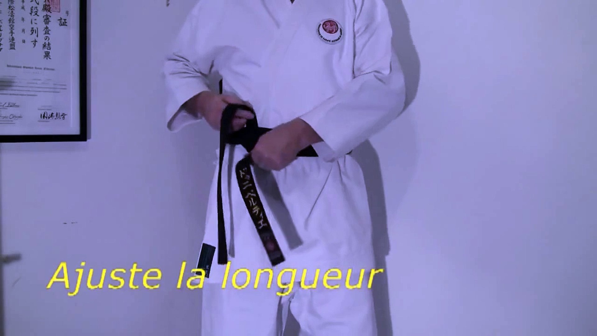 Comment bien attacher sa ceinture de Karaté Shotokan - Vidéo Dailymotion