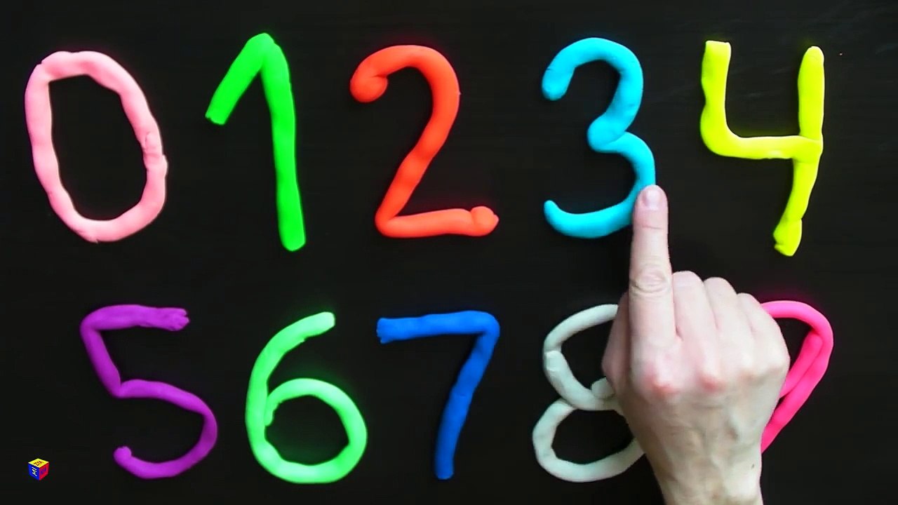 Apprendre les chiffres en français pour enfants. Les chiffres en pâte à modeler Play-doh !