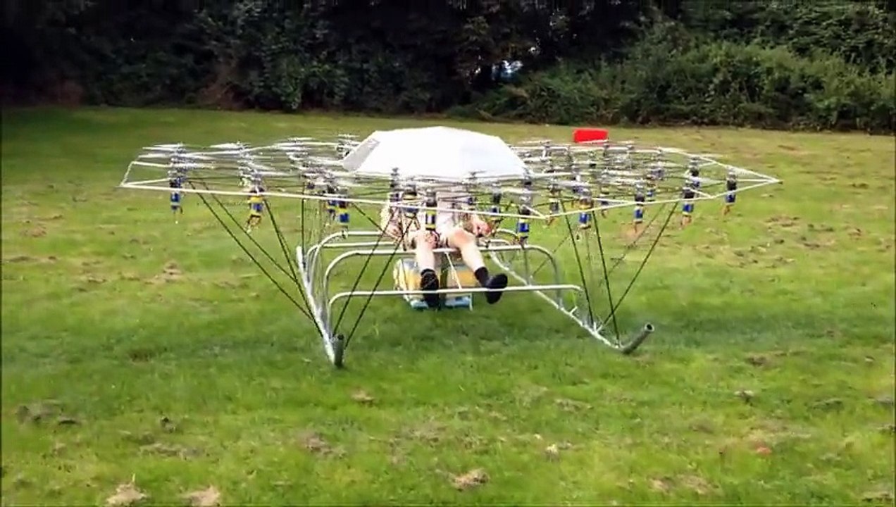 The Swarm Manned Aerial Vehicle Multirotor Super Drone Flying