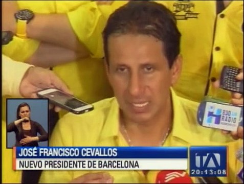 José Francisco Cevallos gana la Presidencia de Barcelona SC