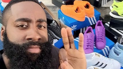 James Harden Gets Truck Load Of Adidas Shoes After Signing Deal