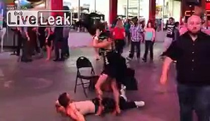 dancer pisses on guy on the street
