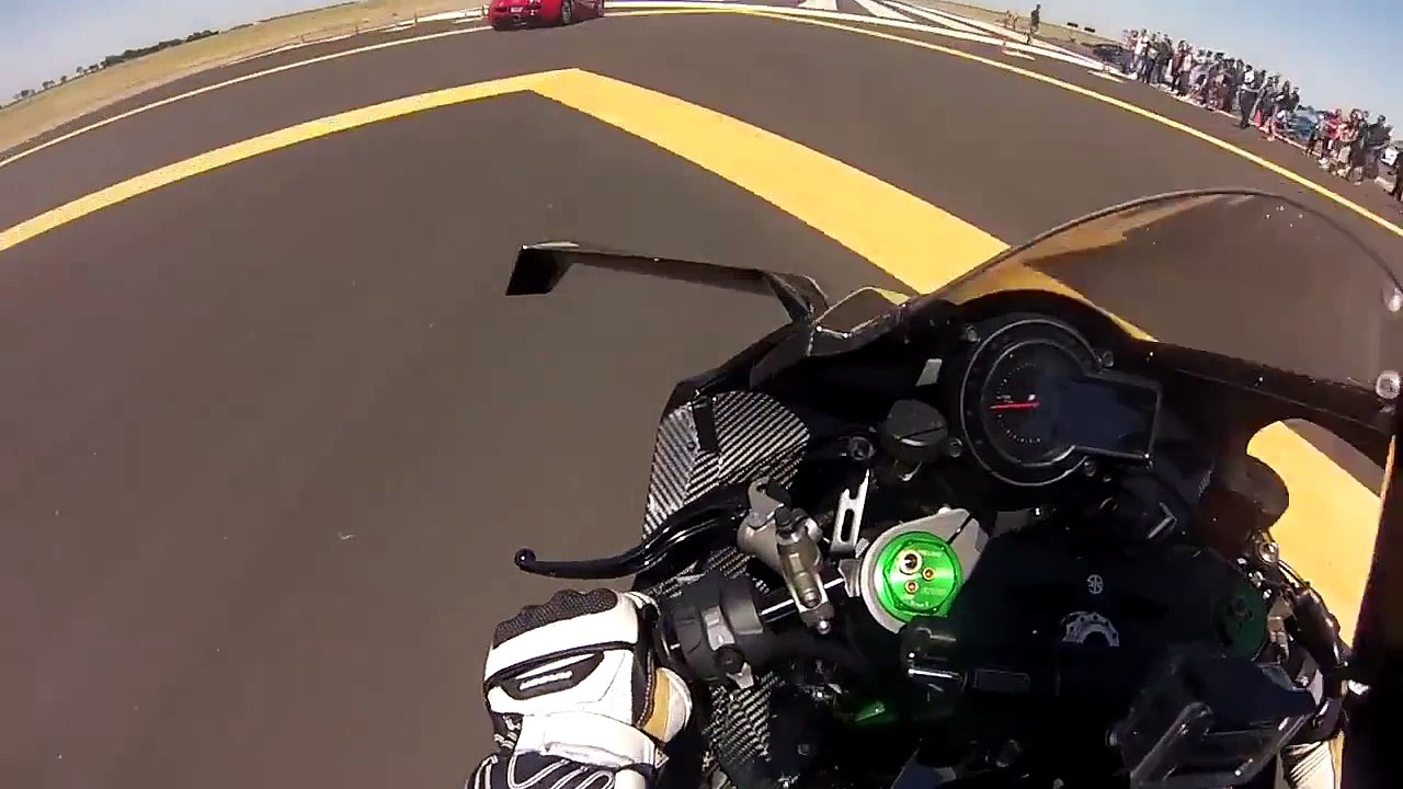 Kawasaki Njnja H2 VS 2014 MCLAREN MP4-1C,BUGATTI VEYRON 1200 HP SS TUNE AND  1300 HP SPE NISSAN GT-R