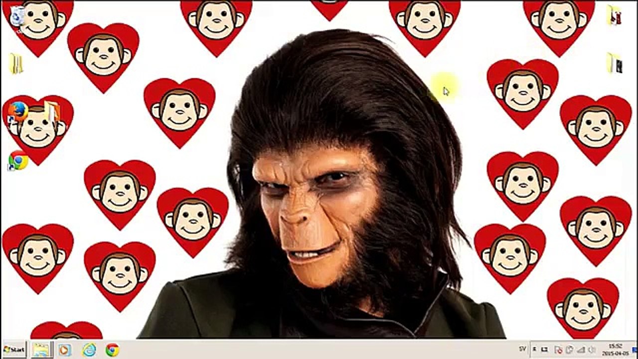 Cute monkey accidently opens internet explorer