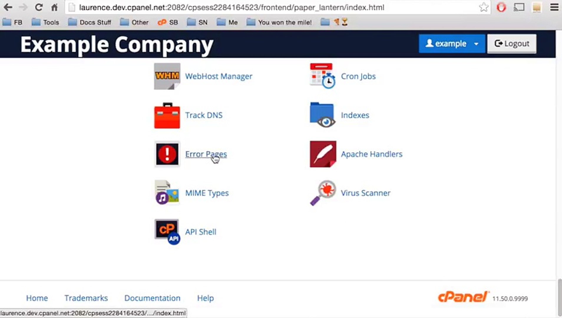 Cpanel Tutorials :: Error Pages
