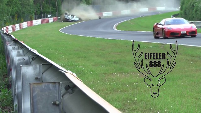 Heavy Renault Megane RS crash Unfall Nordschleife Nürburgring Touristenfahrten
