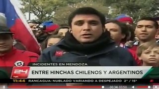 Barra chilena se enfrenta a estudiantes argentinos en Mendoza