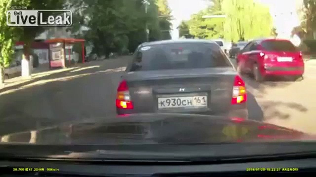 Police car hits woman crossing the road